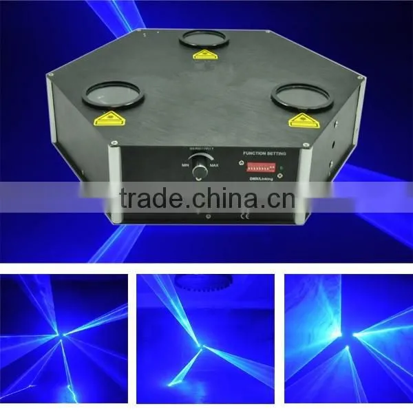 Three lens disco light blue laser