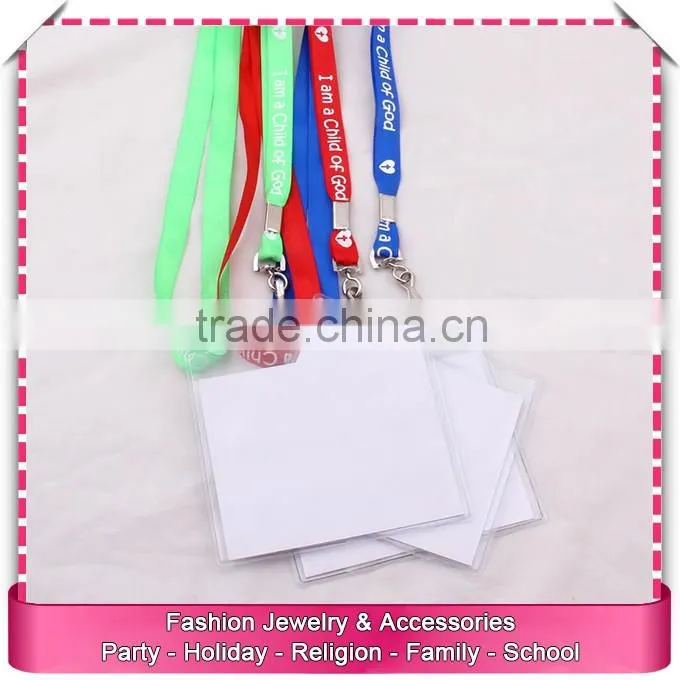 Retractable id badge holder with lanyard, clear pvc waterproof badge holders