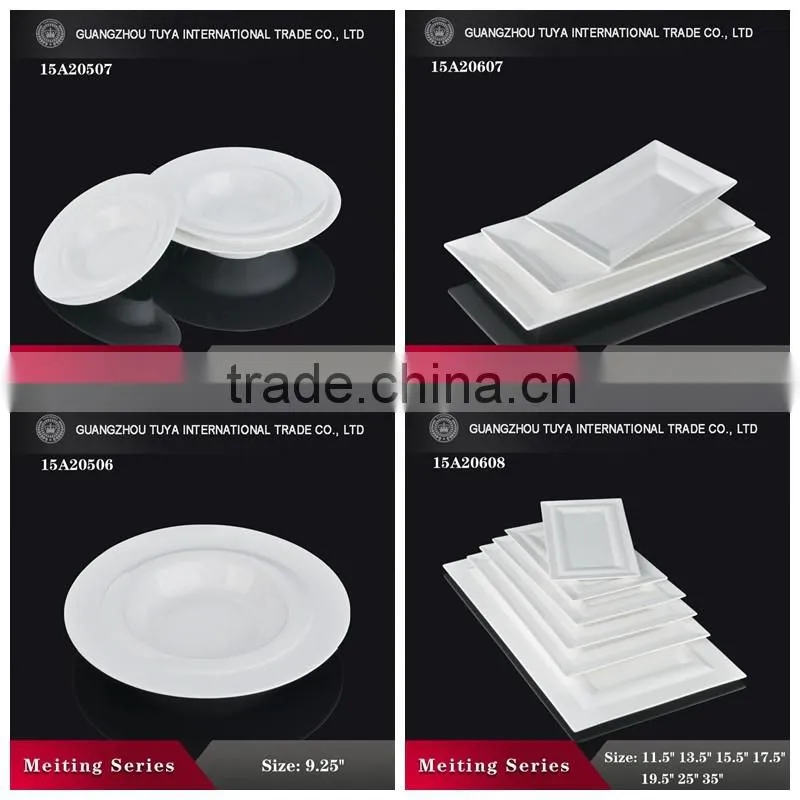 Beautiful high white wholesale ceramic dinner sets