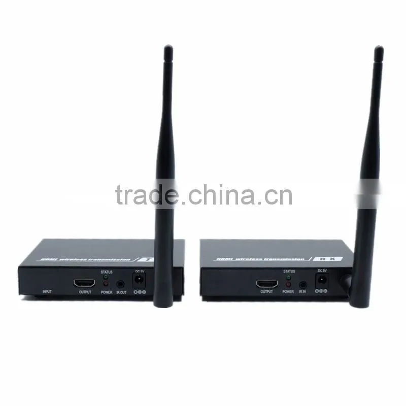 Full HD 1080P Wireless HDMI video audio transmitter receiver 2.4GHz/5GHz HDMI extender with loop out & IR up to 50m/164ft