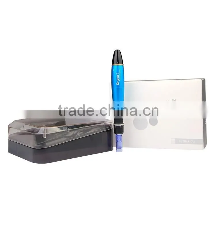 2016 blue wireless derma pen Dr pen microneedle dermapen rechargeable Dr pen