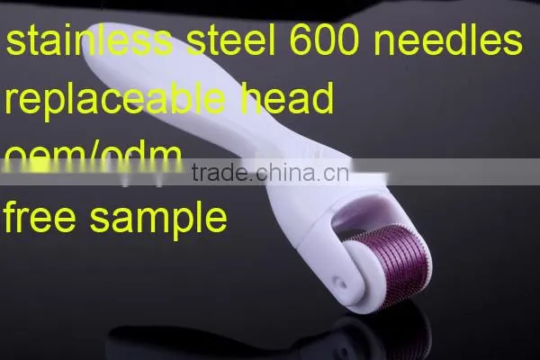 600 Titanium Needles Dermaroller for Body with Changeable Roller Head