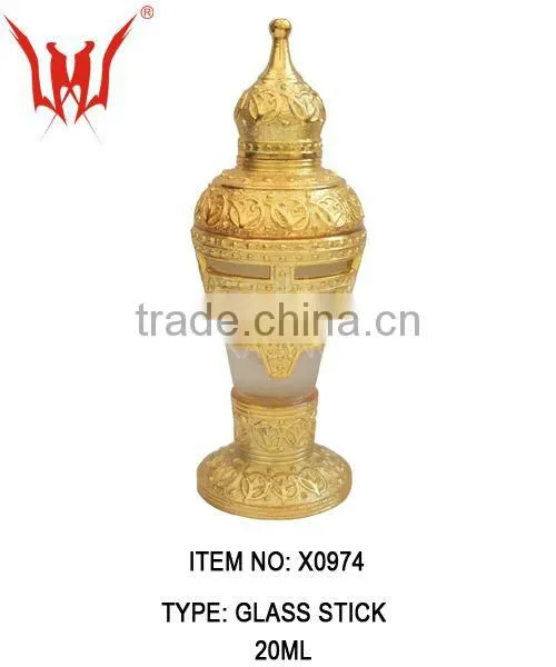 golden alloy towel type perfume bottle ,essential oil bottle
