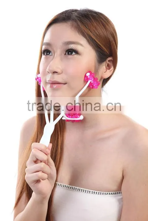 Facial Face Up Roller Massager for Slimming Remove Chin Neck 2 in 1 Beauty Tools