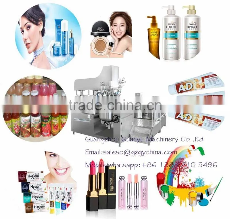 Guangzhou factory make good high shear dispersing vacuum emulsifying mixing machine
