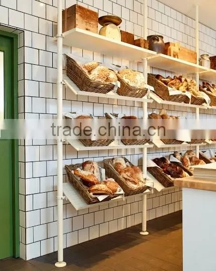 Classic and durable food grade plastic wicker hand woven bread basket for bakery display