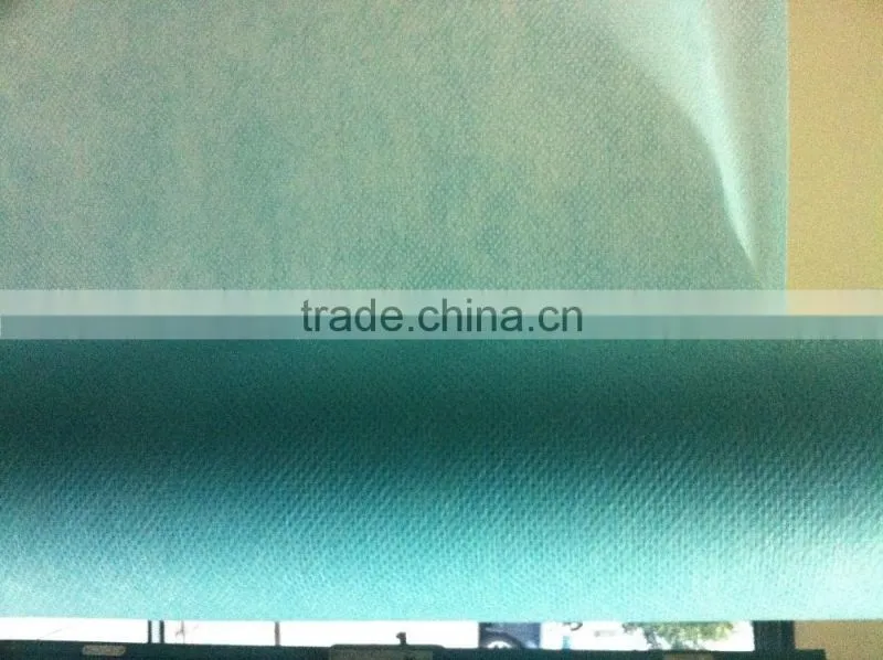 PE film lamianted nonwoven, PE film+SMS nonwoven used for disposable surgical gowns