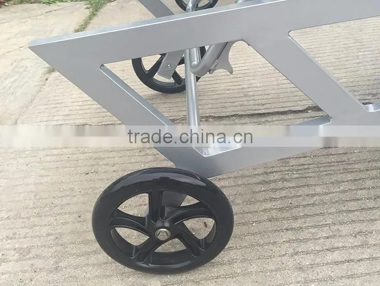 Garden Mesh Wheel Sun Lounger