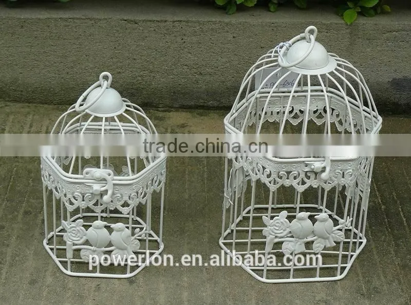 POWERLON Europe and America Classic style S/2 Bird Cage for Wedding Ivory white color