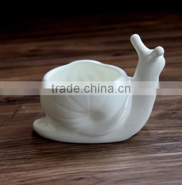 New style creative cute animal shape ceramic flower pots for succulents with hole