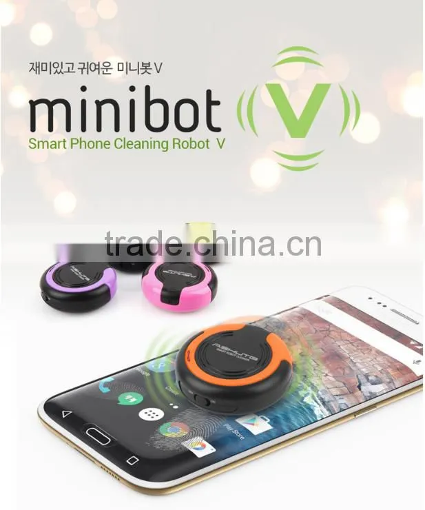 Mini Portable ASHUTB Minibot V Smartphone Screen Cleaner, Creative Gift Robot Cleaner For Smartphone/Tablet Screen For Wholesale