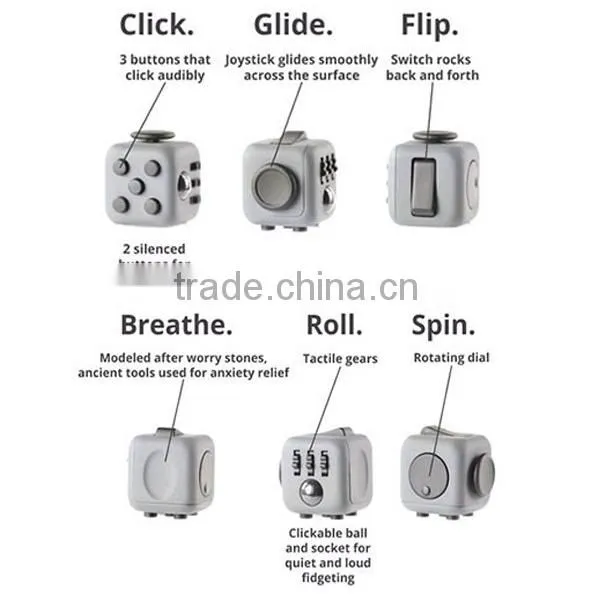 Cheaper Decompression Cube Smooth Button Desk Toy Kids $ adult for Killing Time Relieves Stress Fidget Cube