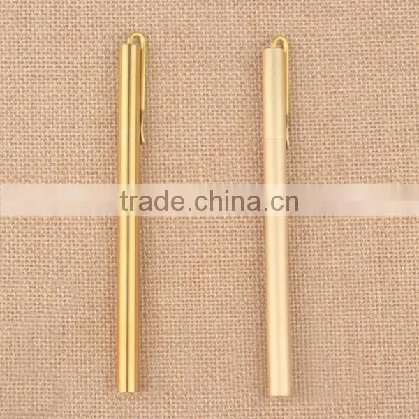 Brass Signature Pen Copper Pen Handmade,Scrub and Smooth Pure Brass Signature Pen