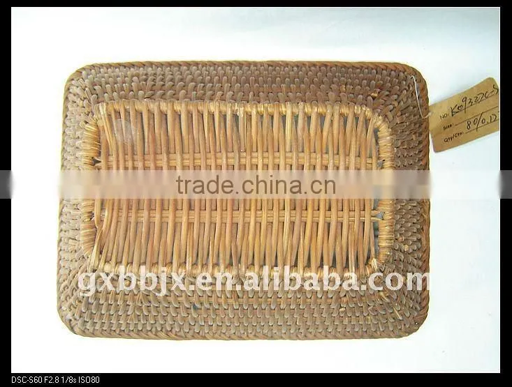 Rectangle awn woven iron frame storage mini fruit basket