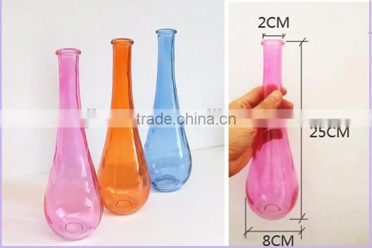 frosted colored glass material home goods decorative vase