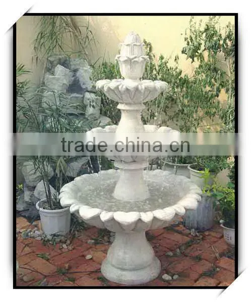 New design fiberglass 61 inches water fountain garden ornament