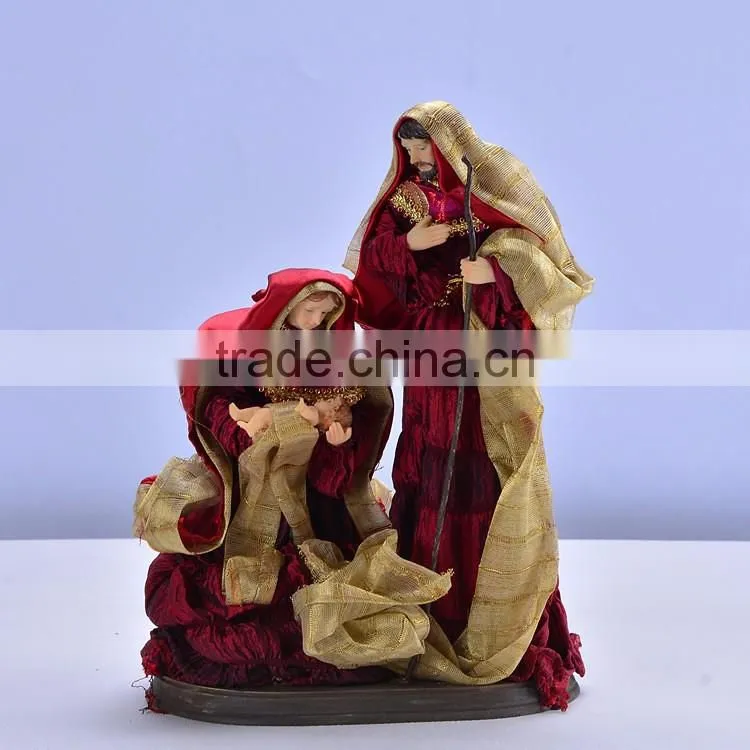 Religious Christian ceremony baptism mary crucifix cross figurine