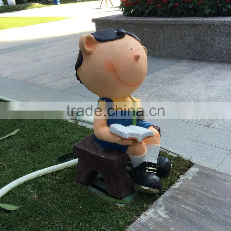 FRP student figurine in garden