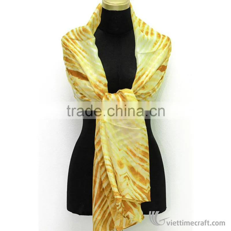 HOT SALE 30%!!!Customized raw pure silk scarf, Silk Scarves Manufacturer Vietnam, 100% pure silk