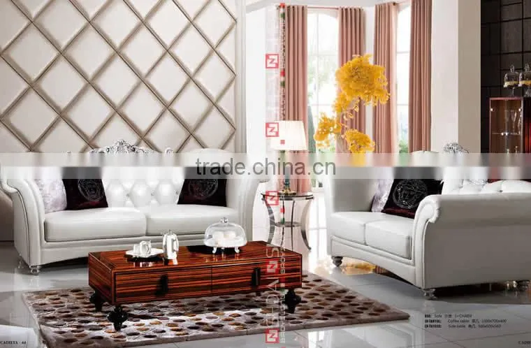 White antique french leather sofa 996
