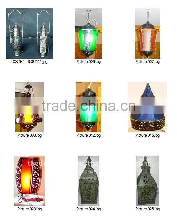 Antique Metal Hanging Indian Lanterns-C