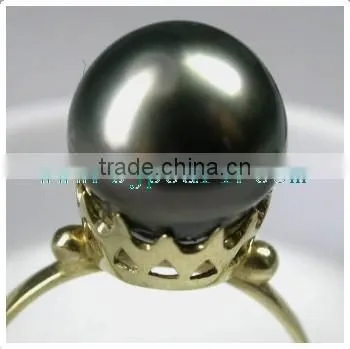 crown gold ring setting with pearl ring