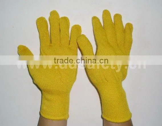DDSAFETY 2017 10 Gauge Yellow Seamless Cotton Polyester String Knitted Safety Working Gloves