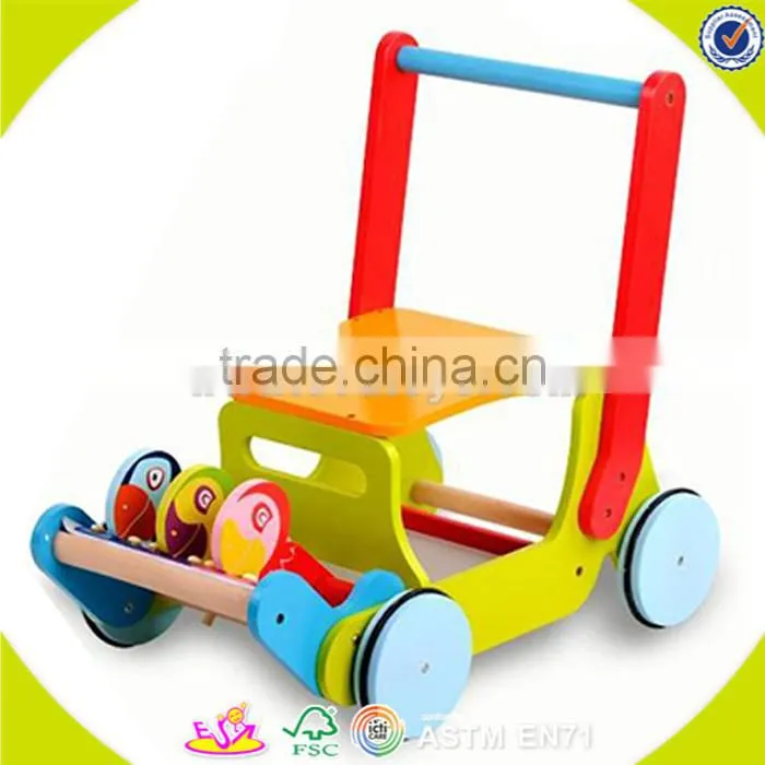 wholesale useful wooden stroller walker educational kids wooden stroller walker toy best wooden stroller walker W16E031