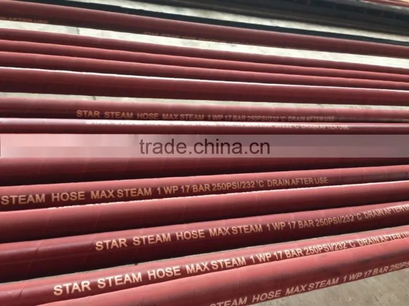 High Temperature High Pressure Red EPDM Rubber Steam Hose
