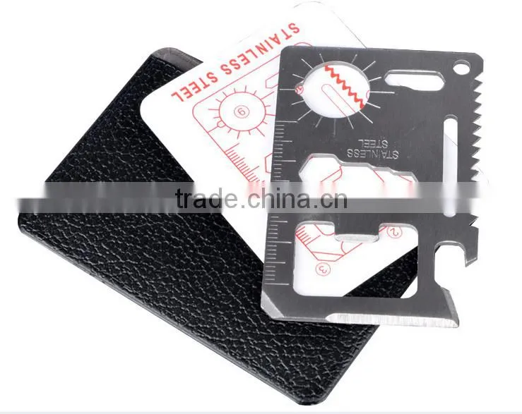 Very useful outdoor camping 15 in 1 credit card multi tool Military card knife