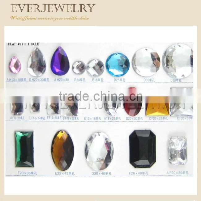 crystal color acrylic rhinestone