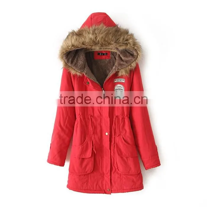 High Quality womens parka coat fur hood For Winters European Down Feather Overcoat