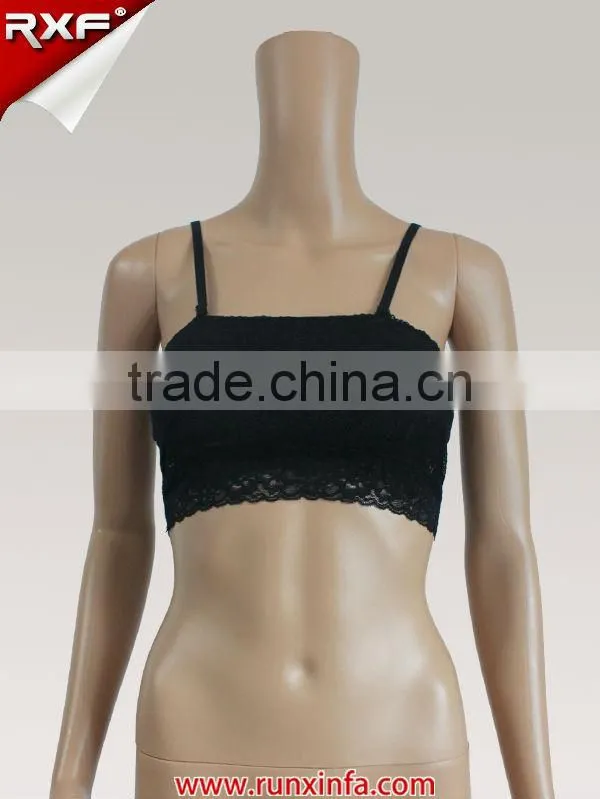 2014 Latest sexy lace ladies bandeau bra with paded