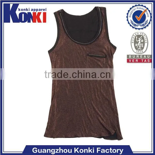 custom print plain spandex loose tank tops for women