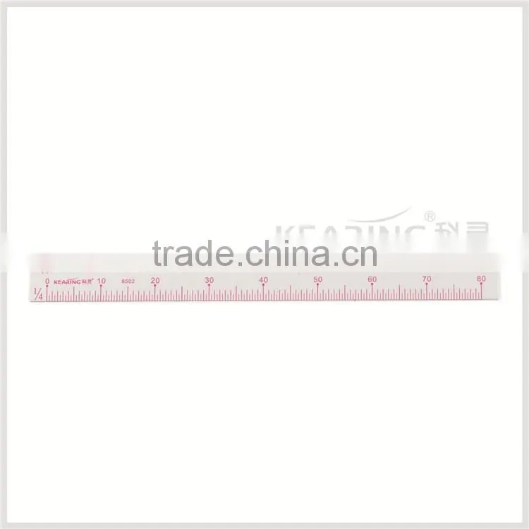 Kearing individual package 1/4 & 1/5 Proportion flexible Plastic Engineer Scale Ruler Built-in calibration1.2mm thickness # 8502
