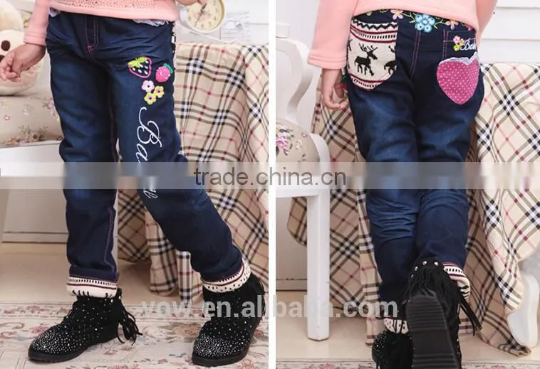 2014 Latest Design 100% Cotton Denim Wholesale Kids Jeans