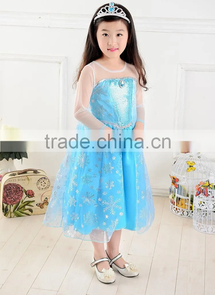 new arrival baby girls princess wedding dress kids costume dress children snow glitter sequin party dress
