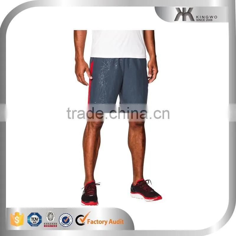 100 polyester shinny shorts sublimation printed with mesh lining