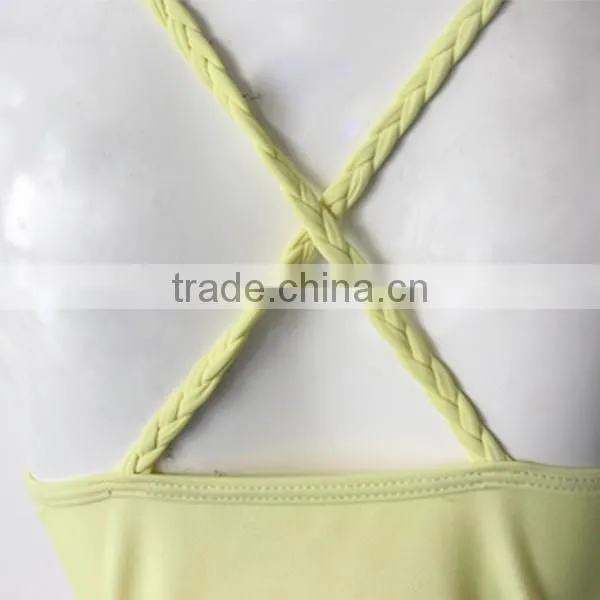 one-piece girl yellow swimwear
