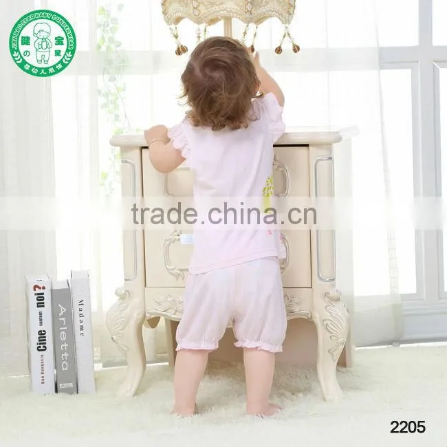 Ruffled infant Girls Clothing summer kids cotton clothes sets