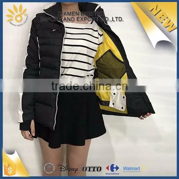 New style custom cheap polyester windproof winter ski women jacket model