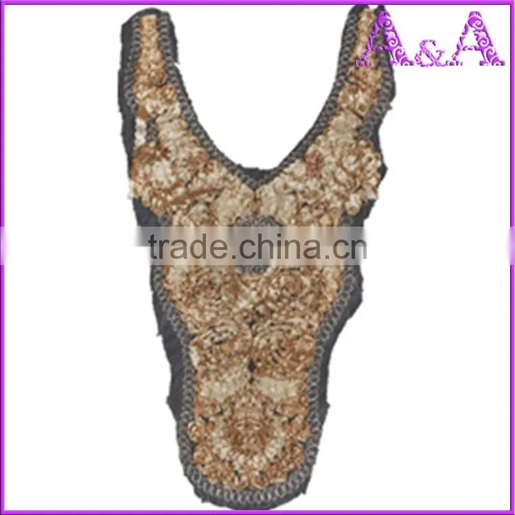 Rice white small wave water soluble lace trim embroidered crochet lace collar