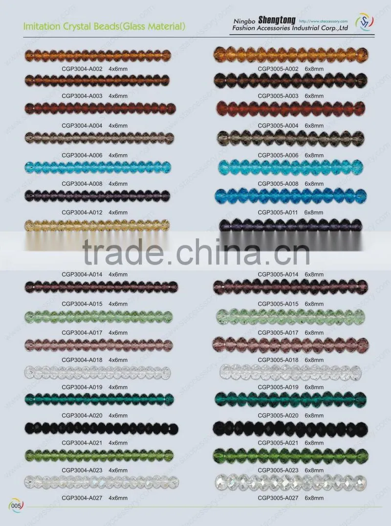 Various Colors Sizes Wholeslae Crystal Beads String