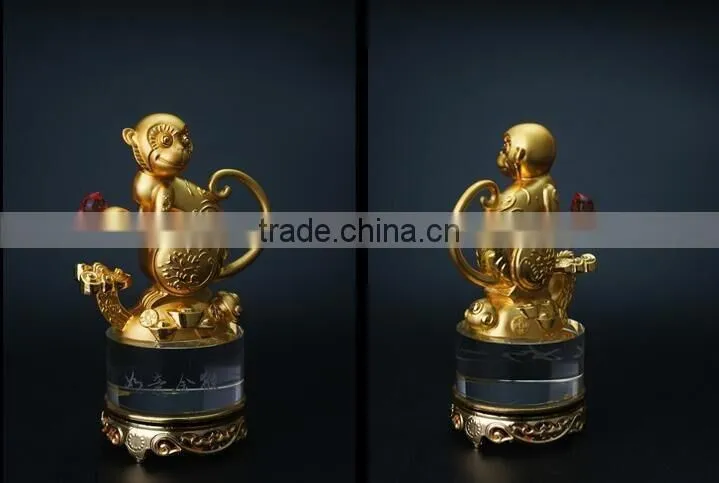 High Quality Beautiful Gold plated MONKEY TROPHY FOR BUSINESS GIFT