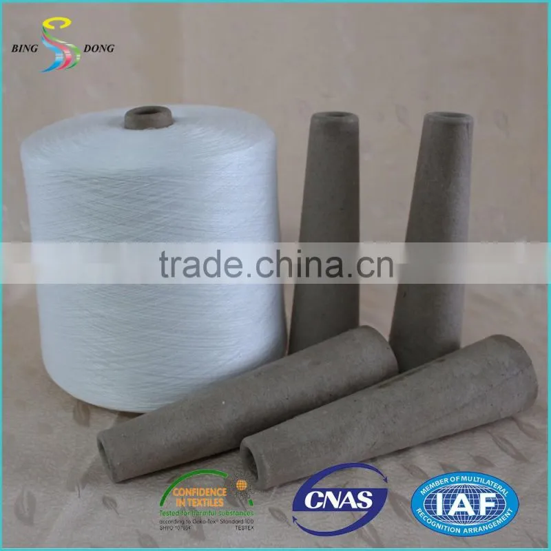 s/z twist 45s/2 bright raw white 100% virgin polyester spun yarn