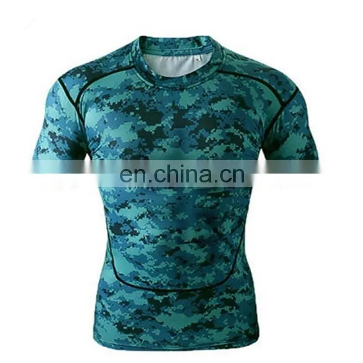 sublimation custom printed mens wholesale compression shirts