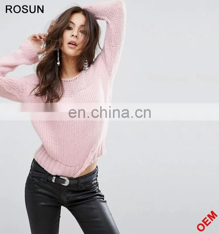 Ladies oversized Pullover Chunky Open Knit Sweater Jumper