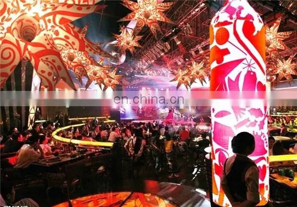 Large inflatable gilter star shaped decoration for party or event