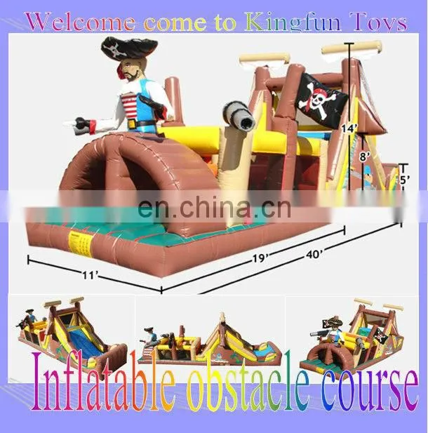Giant train inflatable obstacle course for kdis/adult