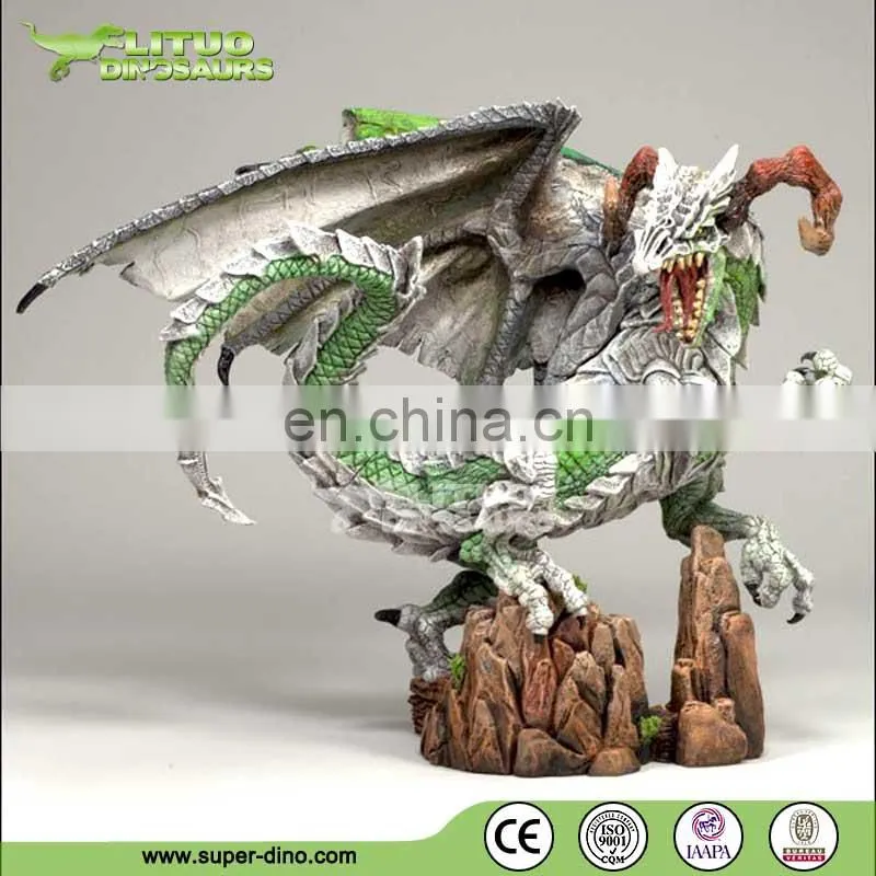 European Magic Fiberglass Dragon Sculpture